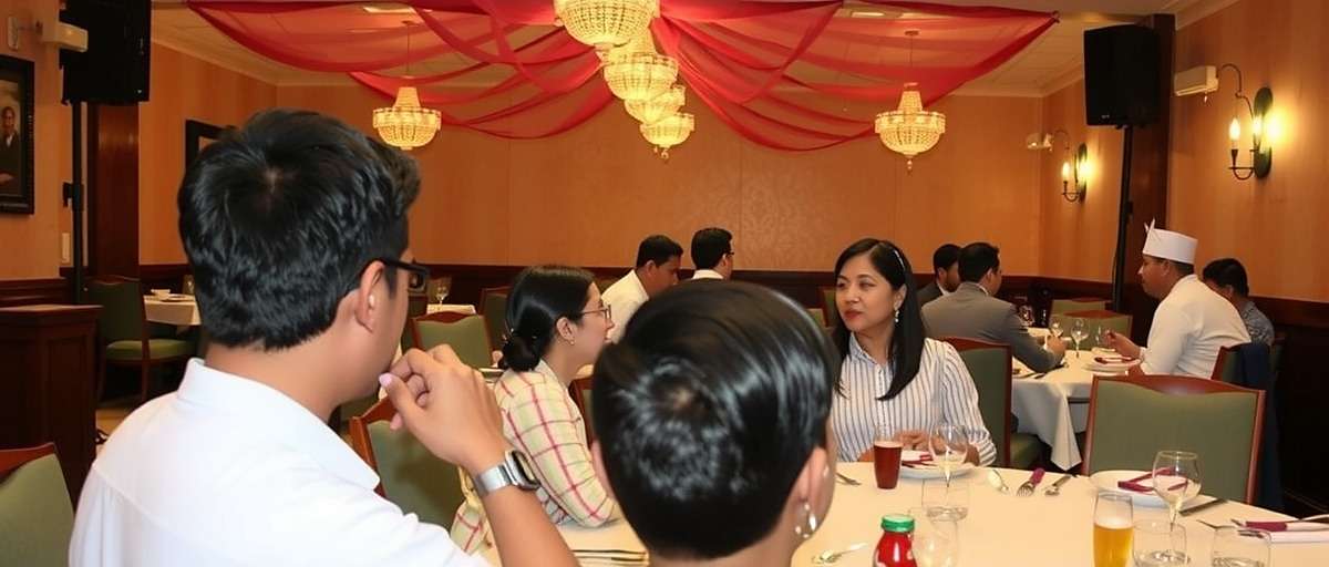 Curry Adventure festival event showing decorated restaurant for Diwali